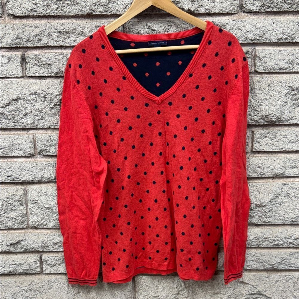 Tommy Hilfiger Vibrant Red Knit Fabric